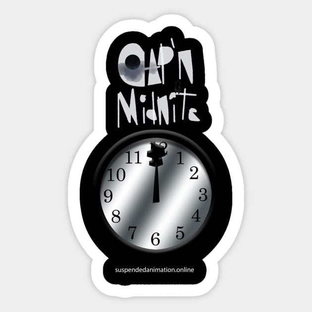 Cap'n Midnite Clock w Logo Sticker by tyrone_22